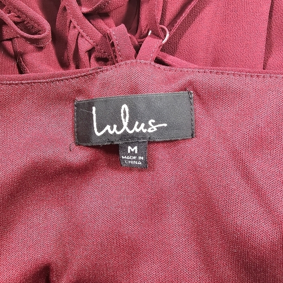 Lulu’s Here’s To Us Maxi Dress medium Wrap Special Ocassion Bridal Party Evening - Picture 15 of 15